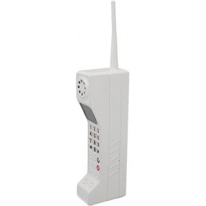 KALANKA-Ornements de Mod&egrave;le de T&eacute;l&eacute;phone Portable R&eacute;tro, Mod&egrave;le de T&eacute;l&eacute;phone Portable en Brique de Simulation L&eacute;g&egrave;re Unique en Fer &agrave; l'ancienne pour la D&eacute;coration de la Maison (Blanc) - Neuf