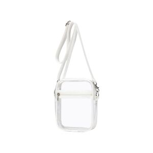 Sac Transparent Approuv&eacute; Par Le Stade, Sac &Agrave; Main Transparent Avec Bandouli&egrave;re R&eacute;glable Pour Les Sports De Plein Air, Blanc - Neuf