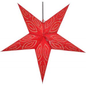 Kal-Étoile De Papier Pliable Et Lumineuse De L`Avent, Étoile De Noël De 60 Cm - Demian Red, Étoiles En Papier - Unicolores - Neuf