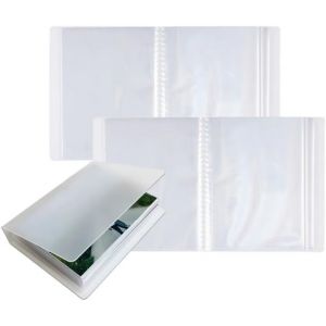 MAA-Lot de 2 livres photo en plastique, couverture transparente, petits albums photo de 10 x 15 cm, 24 pages chacune pour 48 photos, album de cartes postales, mini album photo, livres photo pour bébé - Neuf