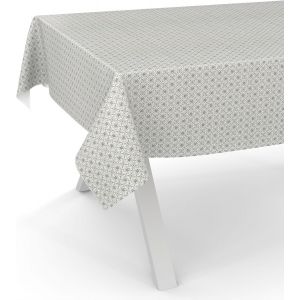 SJZG-Nappe En Toile Cir&eacute;e Lavable, Pour Table De Jardin, Ronde, Ovale Ou Rectangulaire, 180 X 140 Cm, Bord Coup&eacute;, Gris - Neuf