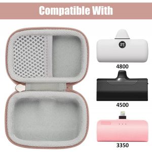 Housse Protection Compatible Avec Iwalk/Veger/Compact De 4800/4500/3350mah 5000mah Batterie Externe Chargeur Power Bank(Rose,Housse Only) - Neuf