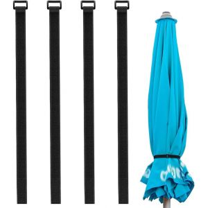 jum-4Pcs Sangle Pour Parasol,Sangles De Parasol Réglables En Nylon Pour Parapluie De Terrasse Sangles Sécurisées Pour Parasol,Jardin,Cour,Plage - Neuf