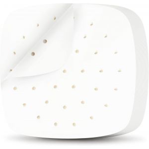 Papier Sulfurisé Pour Friteuse À Air, 200 Feuilles De Papier Sulfurisé Jetables, Perforé Pour La Cuisson, Papier Sulfurisé Pour Friteuse À Air Et Panier Vapeur En Bambou (Blanc) - Neuf