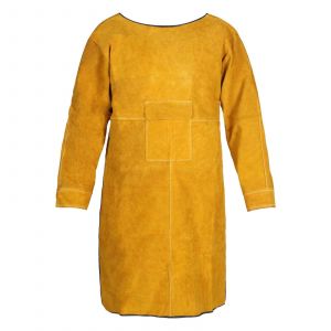 Agrafe De Soudage Int&eacute;gral En Cuir De Vachette R&eacute;sistant Au Feu, Imperm&eacute;able, Anti-Chaleur, Anti-Projection Et Anti-Rayonnement - 105 Cm, 0,5 Kg, Jaune, Protection Compl&egrave;te Du Corps Et Des V&ecirc;tements - Neuf