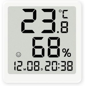 Thermohygrom&egrave;tre num&eacute;rique avec &eacute;cran LCD petit r&eacute;veil LCD temp&eacute;rature humidit&eacute; Date magn&eacute;tique 12/24 heures &iquest;/&iquest; Support de suspension pour la maison, le salon, le bureau - Neuf