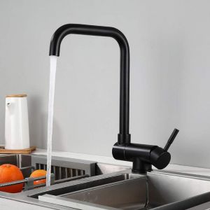 Robinet de cuisine pliable avec 2 jets, robinet sous fen&ecirc;tre pliable &agrave; 180&deg; et rotatif &agrave; 360&deg;, noir - Neuf