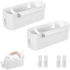 Shiliu-Panier Rangement De Chevet Suspendue Avec 2 Crochets Amovibles, Boite De Rangement De Chevet, Sac De Lit En Plastique Pour T[ - Neuf