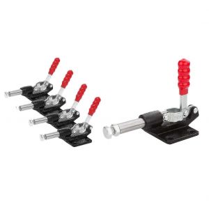 5 pcs 32MM pinces &agrave; genouill&egrave;re 500Lbs Capacit&eacute; de maintien Piston Course Pousser Tirer avec bride Plaque de base -3 - Neuf