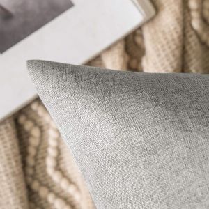 TIANYI-Lot de 2 Taie d'oreiller Extérieure Imperméable en Polyester Doux avec Surface Hydrofugfe Housse de Coussin de Jardin Décoratif pour Salon Chambre 45x45cm Grisonnant - Neuf