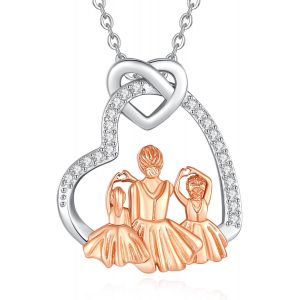 Femme Coeur Pendentif Maman Et Fille Collier Argent 925 F&ecirc;te Des M&egrave;res Bijoux Cadeau Pour Maman Nounou - Neuf