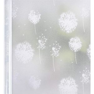 (45*200cm?? Opaque Fenetre Film Film electrostatique Anti-coup d'oeil Blackout Fenetre de Film Auto-adhesif Facile a Installer Reutilisable pour Chambre a coucher salle de Bain Cuisine Pissenlit Taille - Neuf