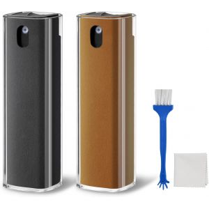 MEVRONISSHOP-Screen Cleaner - nettoyant pour &eacute;cran - nettoyant pour PC - avec Chiffon en Microfibre - nettoyant pour Moniteu Gris+Marron - Neuf