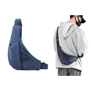 Sac Bandouli&egrave;re Antivol - Bleu, Sac &Agrave; Dos Bandouli&egrave;re L&eacute;ger Avec Plusieurs Poches - Neuf