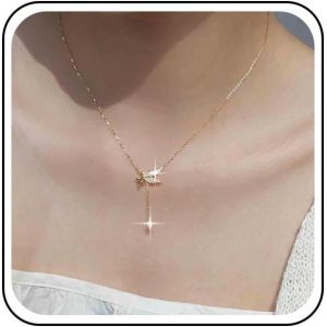 Kal-Collier Étoile En Cristal Boho Collier Ras Du Cou En Cristal Cz Collier Lariat En Cristal Cz Collier Étoile En Cristal Strass Bijoux En Chaîne Pour Femmes Et Filles - Neuf