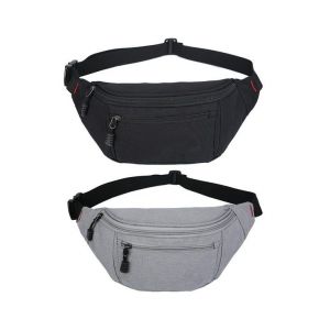 Sacs banane imperm&eacute;ables pour hommes et femmes - Lot de 2 sacs banane de sport pour voyage, randonn&eacute;e, course &agrave; pied avec bretelles r&eacute;glables et poches multiples - Neuf