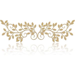 Lot D2 Décorations Murales En Métal En Formdfeuilld'Arbrdvigne,Branchd'Olivier,Bureau,Décoration Intérieuret Extérieur(Doré) - Neuf