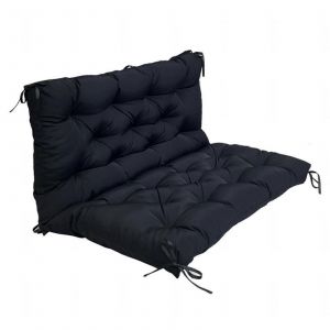 Coussins D'exterieur Pour Balancelles De Jardin, Moelleux Et Confortables, Avec Tapis De Sol Assortis, Noirs, 150 X 101,6 Cm (59 X 40 Pouces). - Neuf