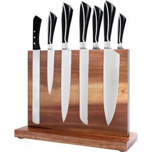 Oayew-Bloc &Agrave; Couteaux Magn&eacute;tique, Porte Couteaux Aimant&eacute;, Bloc Aimant&eacute; Double Face Bloc Couteaux Cuisine Vide, Pour Pr&eacute;sentation Et Rangement De Couteaux - Neuf