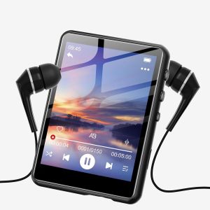 MP3-Player 128 Go, Bluetooth 5.3, &eacute;cran Tactile 2,4 Pouces, Son HiFi, Haut-Parleur int&eacute;gr&eacute;, Enregistrement, Radio FM, Extensible jusqu'&agrave; 512 Go, adapt&eacute; aux Enfants (Noir) - Neuf