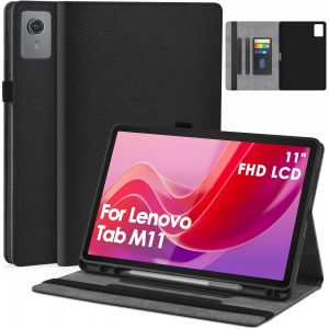 Coque Étui Pour Tablette Lenovo Tab M11 (11"") 2024 Tb330fu/331fc, Avec Porte-Stylo, Housse Cover Case De Protection Fin Et Rigide, En Cuir Tpu Souple, Visualisation Multi-Angle.[F2251] - Neuf