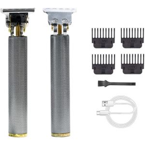 Tondeuse A Cheveux Hommes Professionnelle Sans Fil. Tondeuse Barbe Pour Usage Domestique Et Salon De Coiffure. Pile Rechargeable Fournie, 4 Peignes De Limite Et Chargeur Usb - Neuf