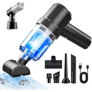 Aspirateur &agrave; Main, Aspirateur De Voiture Puissant, Portable Et L&eacute;Ger Mini Aspirateur Voiture sans Fil, avec Grande la Batterie Et Base de Stockage Aspirateur pour Maison Voiture Bureau Table (Noir) - Neuf