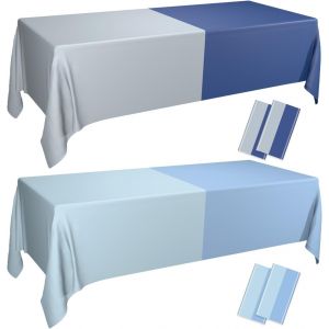 SJZG-Lot De 4 Nappes Bleues, Dégradées, Bleues, Rectangulaires, Océan, Assorties, Imperméables, Pour Sous-Mer, Plage, Piscine, Anniversaire, 130 X 220 Cm - Neuf
