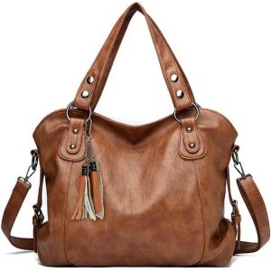 SJZG-Sac Fourre-Tout En Cuir Synth&eacute;tique Souple Pour Femme - Sac &Agrave; Main Minimaliste Pour Les Loisirs - Neuf
