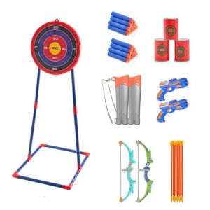 Ensemble D'arc Et Fl&egrave;ches Pour Enfants-Duoku-Lot De 2-Ensemble De Tir &Agrave; L'arc Lumineux &Agrave; Led-Cible Debout - Neuf