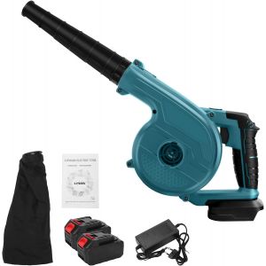 MEVRONISSHOP-Souffleur sans Fils, 354 km/h Souffleur &agrave; Feuilles &Eacute;lectrique avec Batteries 3000mAh et Chargeurs, Souffleur &agrave; Feuilles &agrave; Main pour Patio, Gazon, Poussi&egrave;re Voiture (Deux Batteries et Une - Neuf