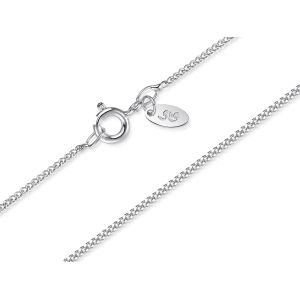 Kal--Store Cha&icirc;ne En Mailles En Argent, Largeur 1,4 Mm, Longueur Au Choix 38-90 Cm, Argent 925 V&eacute;ritable - Neuf