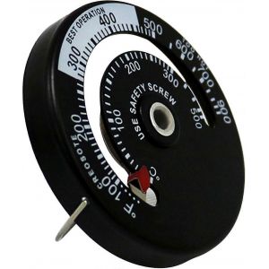 Thermomètre de poêle magnétique, thermomètre de four pour poêles à bois pour éviter le ventilateur de poêle endommagé par une surchauffe - Neuf