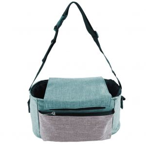 Sac De Rangement Pour Poussette, Organiseur Pour Couches, Jouets, Mouchoirs, Biberons (Vert Et Gris) - Neuf