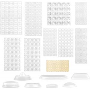 Butées de Protection en Caoutchouc, 389PCS Transparente Pieds Adhésifs, Patin Antiderapant Antibruit, pour Amortisseurs d'amortissement du Bruit et du Bruit pour Portes, Armoires - Neuf