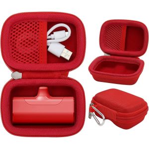 Housse Protection Compatible Avec Iwalk/Veger/Compact De 4800/4500/3350mah 5000mah Batterie Externe Chargeur Power Bank(Rouge,Housse Only) - Neuf