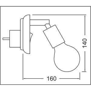 Lampe &Agrave; Prise 11-060 Incl. 1X 8 W - 2700K Blanc Chaud E27 Lampe Led En Nickel Mat *Anna* Douille Luminaire, Lampe De Lecture, Veilleuse, Applique Murale, Lampe De Cuisine, Lampe D'&Eacute;clairage - Neuf