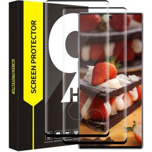 2 Pack Verre Tremp&eacute; Pour Samsung Galaxy Note 10, Sans Bulle, Bords Incurv&eacute;s En 3D, Haute Sensibilit&eacute;, Duret&eacute; 9H Protection &Eacute;cran, 0,33Mm Grande Clart&eacute; Samsung Note 10 Vitre Protection - Neuf