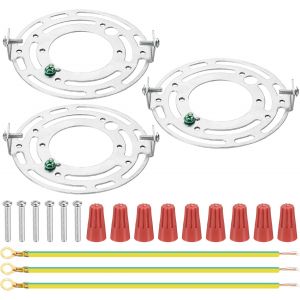 Kalanka-Kit De Support De Fixation Universel Pour Luminaire De 105 Mm (4,13""), 3 Ensembles De Barres Transversales De Lumi&egrave;re Ronde Avec Plaque De Plafond Et Vis Pour Luminaire Mural - Neuf