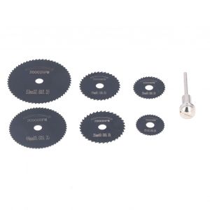 XYONG Lot de 6 lames de scie circulaire HSS, disque de coupe en acier rapide pour perceuses avec tige de 1/8 po - Neuf