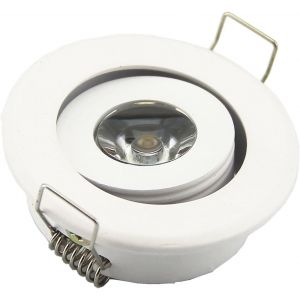 KAL-Non-Dimmable 10 X Mini Spots Led Encastrés 3W Blanc Chaud, Mini Spot Led Swiwel Découpe 42-45Mm Pour Vitrine Station Intérieur Éclairage Plaque De Plâtre Incl.Seperated Transformateur(Blanc,3000K - Neuf