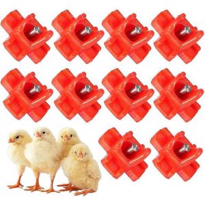 10pcs Nourricier De Poulet De Mamelon D'eau,Abreuvoir De Poulet Automatique,Bol D'eau En Plastique Pour Abreuvoir De Poulet - Neuf