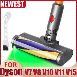 Brosse de buse de sol &agrave; LED pour aspirateur &eacute;lectrique V7 V8 V11 V10 V15, brosse &agrave; rouleau souple de remplacement - Neuf