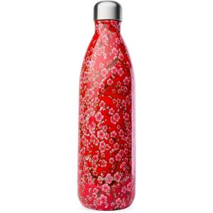 Kalanka-- Bouteille Isotherme Originals Flowers Rouge 1l - 24h Froid Et 12h Chaud - Etanche, Sans Bpa & R&eacute;utilisable - Gourde Inox Isotherme Pour Sport, Voyage, Bureau, Randonn&eacute;e - Neuf
