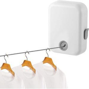 KGABERY-Corde À Linge Rétractable D'Intérieur Robuste Télescopique Invisible Corde À Linge Rétractable D'Intérieur Séchoir À Linge Rétractable - Neuf