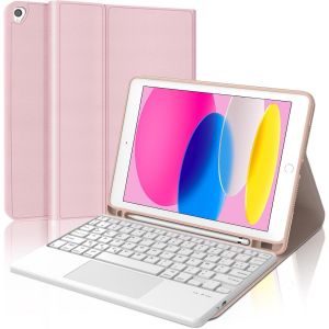 Clavier Pour Ipad 9 Ème - Coque Clavier Pour Ipad 10,2 Pouces (9Ème 2021 / 8Ème 2020 / 7Ème 2019), Trackpad Multi-Touch, Azerty - Neuf