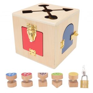Jouet Trieur De Formes Pour Bebe De Plus De 3 Ans, En Bois Ecologique, Fabrique A La Main, Education Precoce, Cadenas En Bois Pour Bebe - Neuf