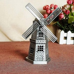 Figurine d'ornement en métal,statue de moulin à vent néerlandais,créatif fait main,soudure,décoration intérieure,art coulé,cr - Neuf