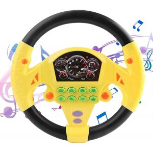 Jouets De Volant Pour Enfants,Si&egrave;ge Arri&egrave;re De Voiture Faire Semblant De Conduite Volant Jouet Avec Lumi&egrave;re Et Musique,Jouet De Conduite Dr&ocirc;le T&ocirc;t &Eacute;ducatif - Neuf
