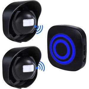 D&eacute;tecteur de Mouvement Alarme, Sir&egrave;ne D&eacute;tecteurs de Mouvement Infrarouge-Sensor Alarme sans Fil PIR Set D&eacute;tecteur de Mouvement - Neuf